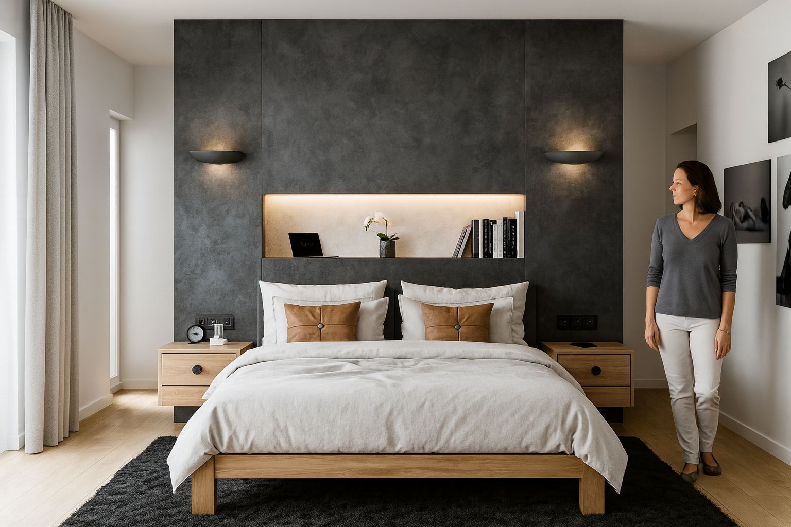 Návrh moderního interiéru ložnice